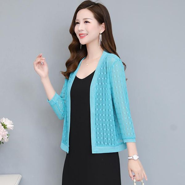 

women's knits & tees plus size 5xl chiffon shirts women loose shawl kimono cardigan blouse boho long sunscreen jacket femme, White