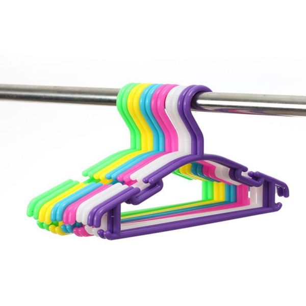 

10pcs/set portable children clothes hanger toddler baby coat plastic hook tubular hangers storage bags