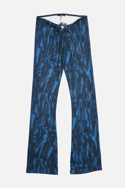 

women's pants & capris trendyol printed knitted twoaw22pl0657, Black;white