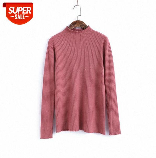

011141 half high neck bright silk inner layering bottoming shirt women korean style slim slimming knit sweater #oq0a, Black;gray
