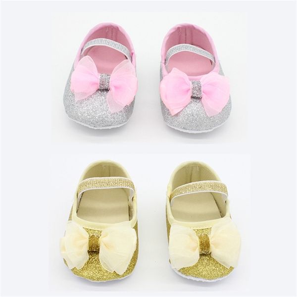

2021 new chiffon bow baby walking shoes
