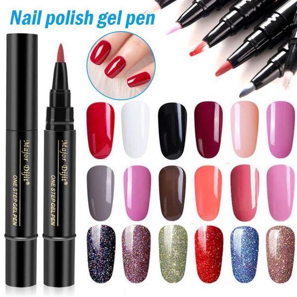 

nail gel one step polish pen 5ml soak off led varnish art tools for women girls pr sale, Red;pink