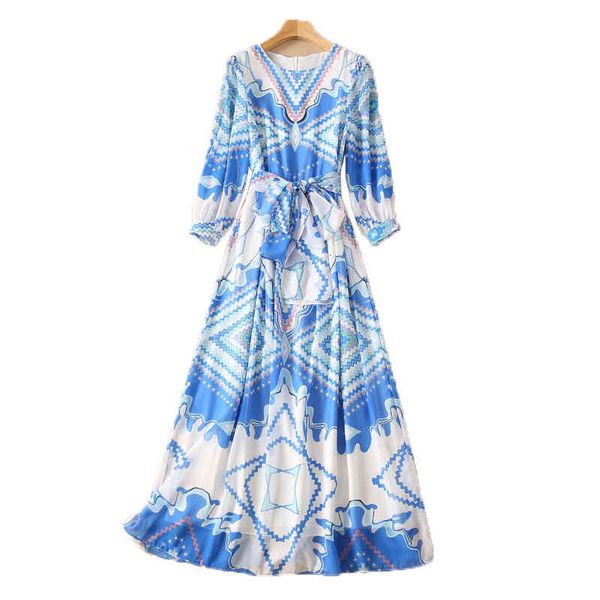

summer track style impression of vintage flowers medium length dress women's quality, Black;gray