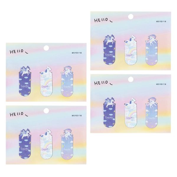 

12pcs cartoon bookmarks magnetic students reading bookmark
