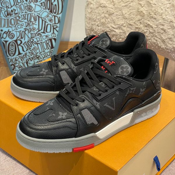 

2022ss high qulity sports fashion men's shoes fashion luxury casual brand comfortable breathable sneakers and dust bag are size38-45, Red;white