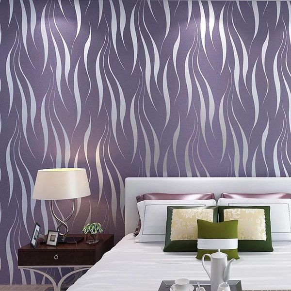 

wallpapers 3d european silver gray wallpaper tv background non-selfadhesive bedroom decorate office decor wall stickers