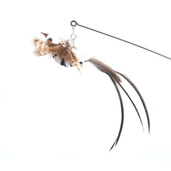 

cat toys simulation bird interactive toy funny feather with bell stick