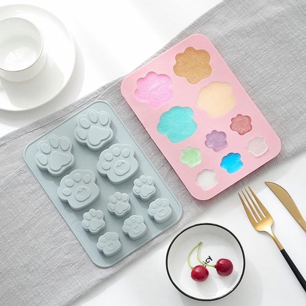 

craft tools puppy footprint silicone cake baking mould 10 cat claw handmade soap heat resistant diy candle making molds