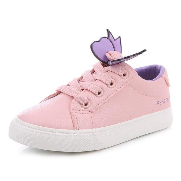 

sneakers kids shoes for girls artificial leather children casual boys 2021 spring autumn sports white princess, Black;red