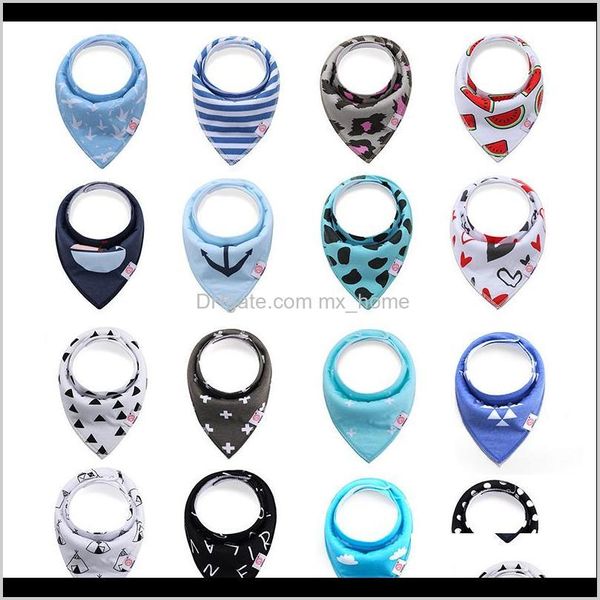

feeding baby kids maternity drop delivery 2021 336 designs burp cloths waterproof triangle born cartoon print bibs baby girls boys bandana i