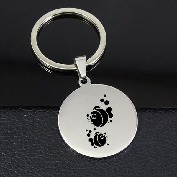 

keychains cute fish keychain 2021 listing stainless steel pendant jewelry for men and women yp7418, Silver