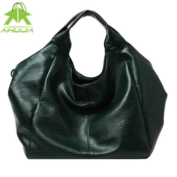 

large capacity ladies handbag 2021 the pu leather women travel shoulder bags fashion solid color messenger bag cross body