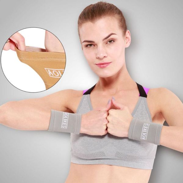 

wrist support pair of sports wristband sweatband elastic stretchable sweat band brace sleeve for basketball badminton (black), Black;red