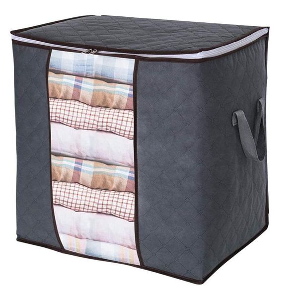 

clothing & wardrobe storage clothes bag large capacity organizer with reinforced handle thick fabric for comforters blankets bedding foldabl