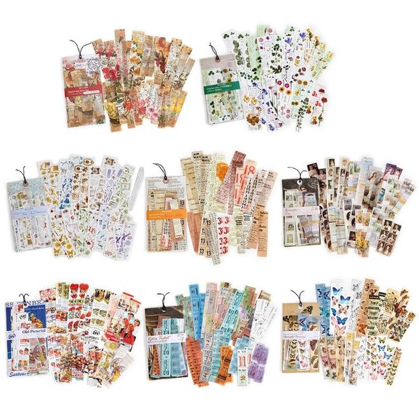

gift wrap 30 pcs vintage style long strip stickers exquisite stationery