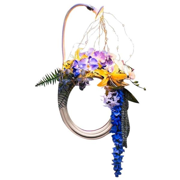 

decorative flowers & wreaths solar led light garden hose wreath garland,waterproof star shower vines fairy string decor for wedding room