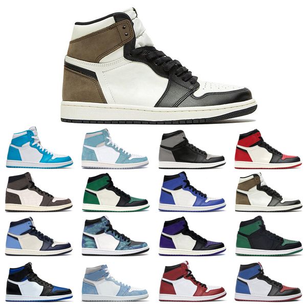 

1s man's basketball shoes turbo green hyper royal dark mocha obsidian tie dye court purple bred toe cactus jack chicago game shadow 3 t