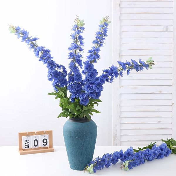 

decorative flowers & wreaths large long hyacinth flower branch silk fake flores artificiales apartment decorating home wedding decor blue