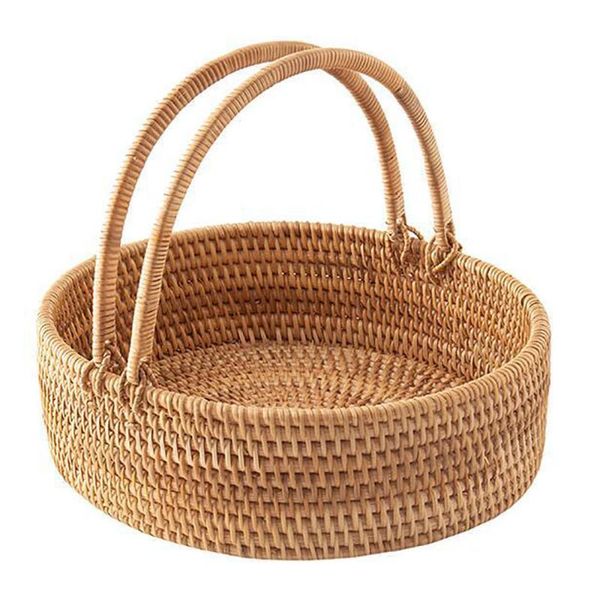 

storage baskets fruit basket creative hoppet handmade sundries flower durable home decor rattan