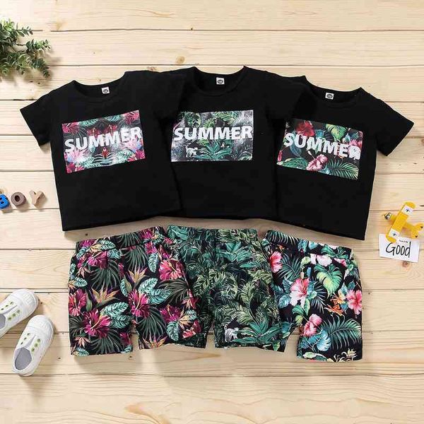 

summer clothes set for boy baby summer shirt fashion flower toddler printed short sleeve shirt shorts boy suit 1 2, White