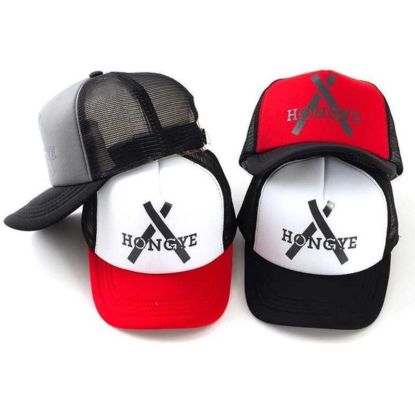 

new letter a mesh breathable sun shading baseball cap for men and women, Black;white