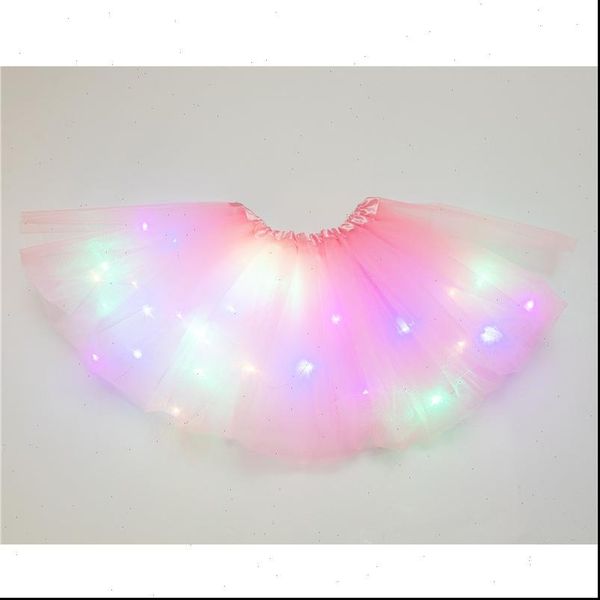 

kids womens skirt and women tutu glitter clothes pettiskirt princess ball gown tulle dancewear led light ballet party miniskirt, Black