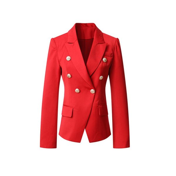 

exquisite high-end suit 2021 spring and autumn women's slim coat red double breasted, White;black