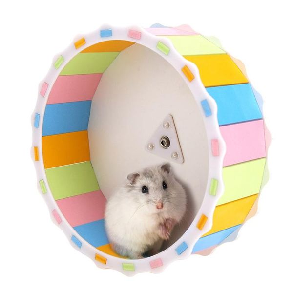 

small animal supplies ly colorful pet hamster running disc toy silent rotatory jogging wheel sports toys cage accessories