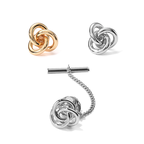 

pins, brooches 10pcs/lot copper plating twist flower tie tack chain brooch pin suit collar lapel men's jewelry accessory wholesale, Gray