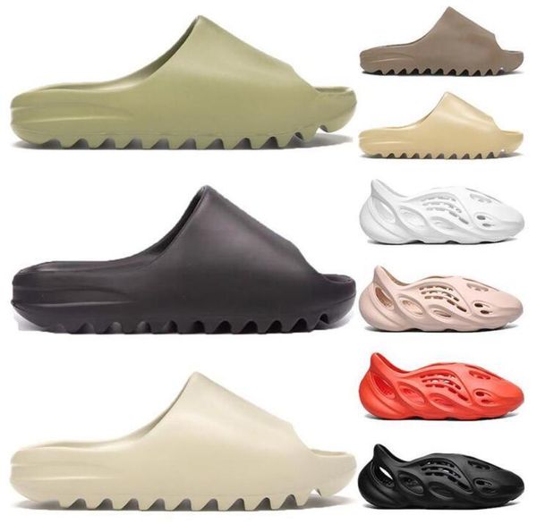 

men women 2021 shoes sandals beach slippers foam rubber desert sand earth brown resin bone triple white black mens sneakers with box bb