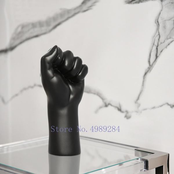 

decorative objects & figurines creative character sculpture black hand fist abstract gesture ornament modern home decoration figures accesso