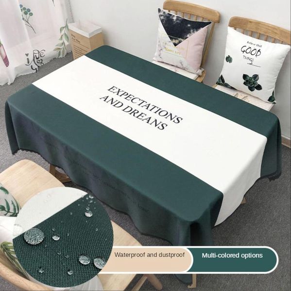 

tablecloth waterproof rectangular tea table mat decoration dust scald home oil proof cloth