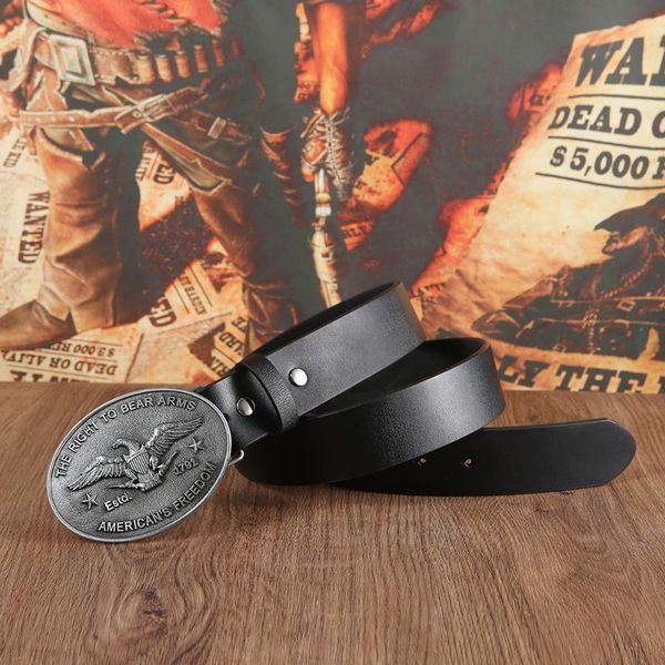 

belts western cowboy zinc alloy eagle wing buckle, Black;brown