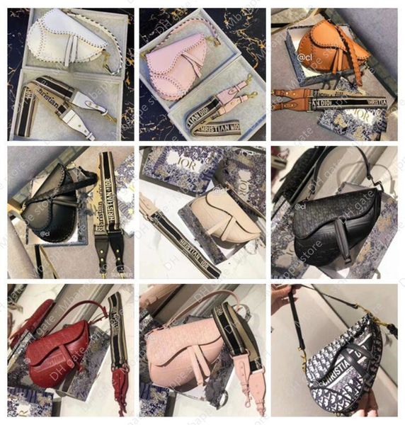 

2021 luxury famous saddle bag ladies classic retro messenger handbag star celebrity inspiration embroidery shoulder