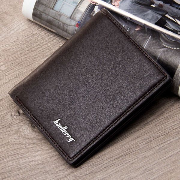 

the wallet baellerry men's short casual korean horizontal wallet simple soft wallet, Black