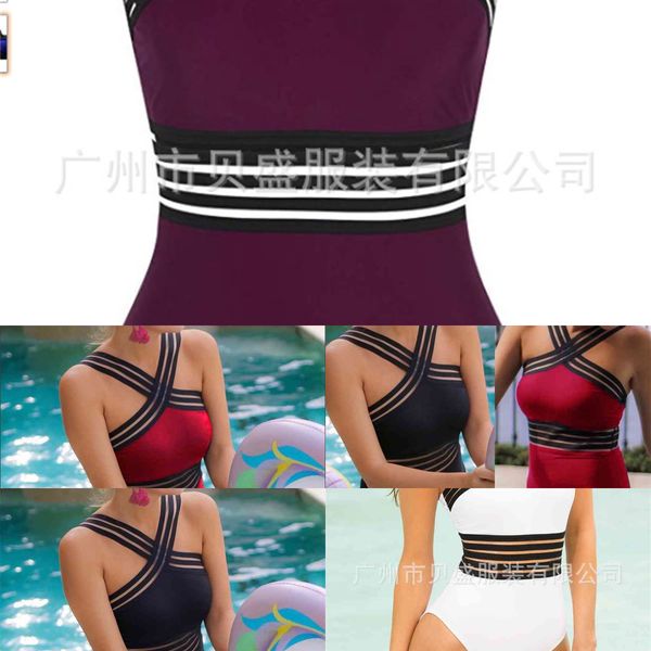 

factorywmmh spring meibei beach better one piece perspective bathing suit colors 5 sizes, White;black