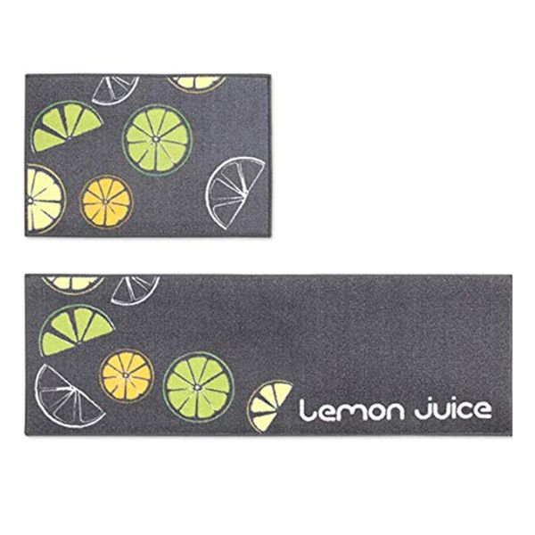

carpets 2 pcs kitchen and rugs set dark blue cartoon washable mats accessories 40*60cm+40*120cm