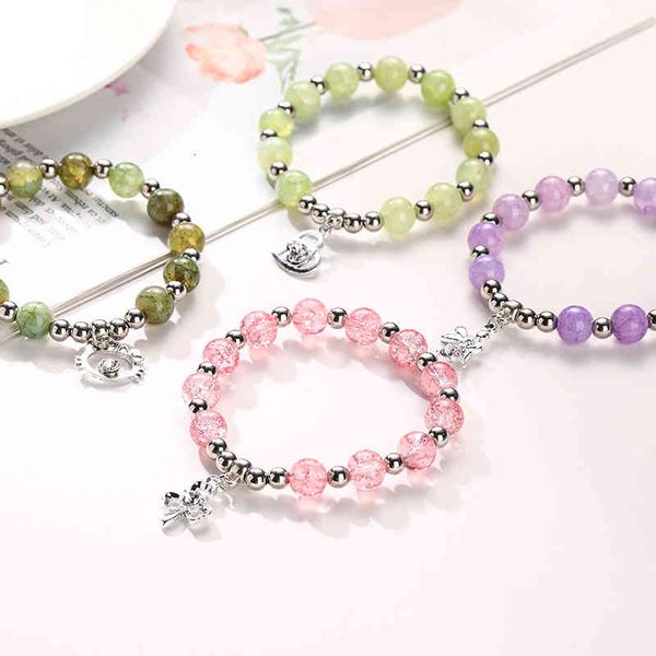 

chinese-style products 10mm simple fashion crack bead glass bracelet gift personalized