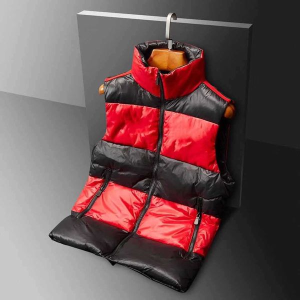 

monclair flocking down jacket men and women france tide brand cotton vest hooded drawstring vests m-xxl, Black