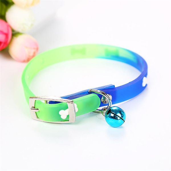 

aapet adjustable pet collar with small bell cat kitten puppy silicone collars for dogs accessories & leads