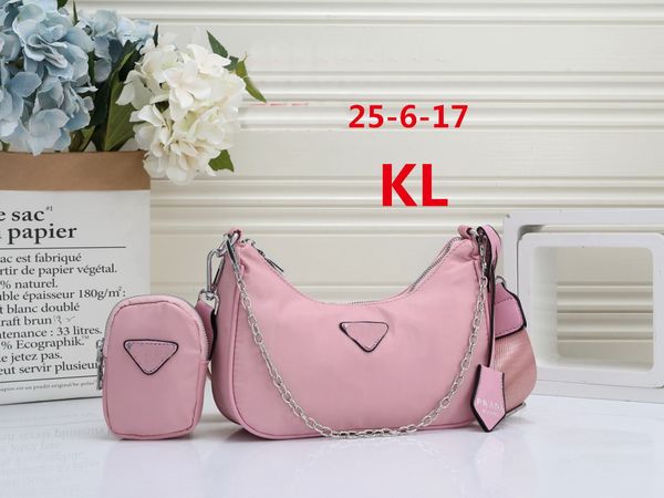 

2022 sell women pink black green shoulder bags waterproof canvas chest pack lady tote chains handbags presbyopic purse messenger crossbody b