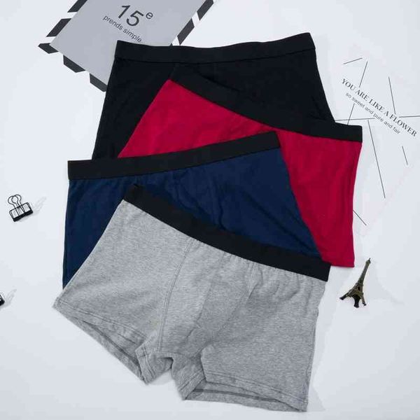 

panties cotton men's underwear boxers breathable shorts man solid underpants male comfortable boxer l-3xl, Black;white