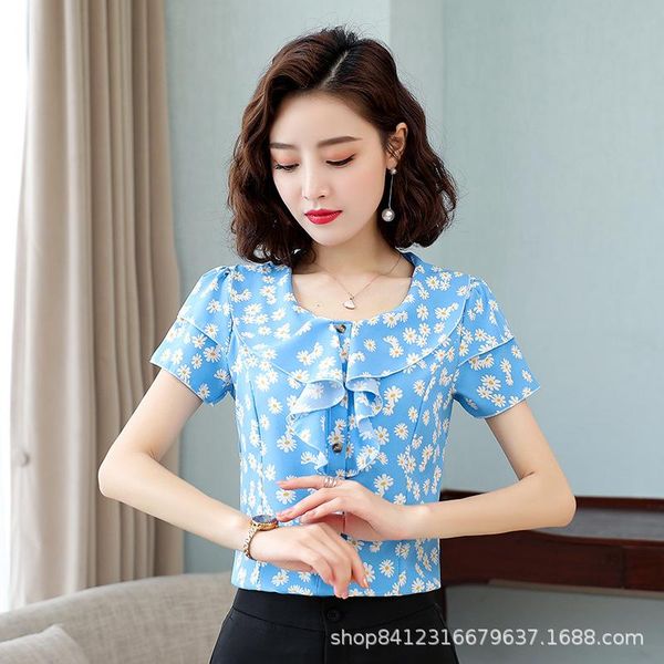 

korean fashion chiffon women blouses office lady shirt and blouse ruffles blusas largas plus size xxxl womens women's & shirts, White