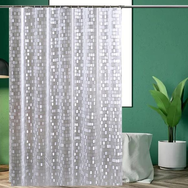 

shower curtains 3d mosaic curtain with hooks thickened pvc waterproof mold resistance home el bath bathroom products