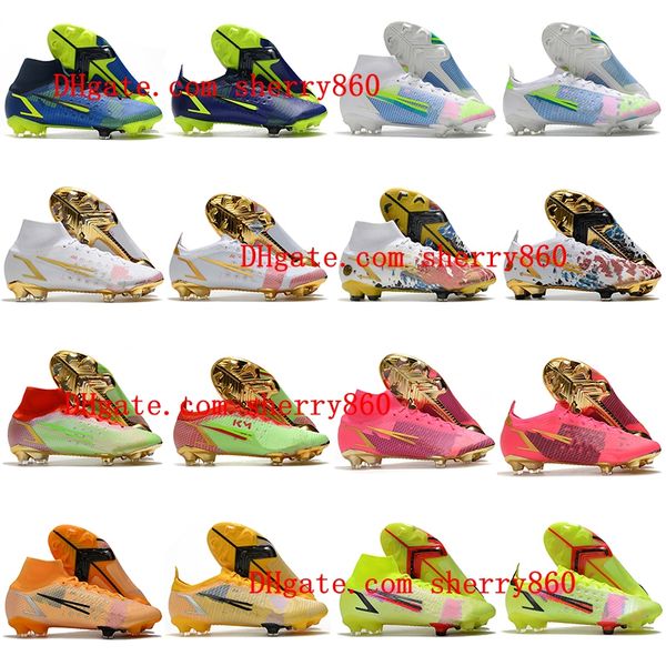 Superfly 8 Elite FG Soccer Shoes Homens Neymar Cristiano Ronaldo Cr7 Creats Futebol Botas Scarpe Calcio Chuteiras de Futebol