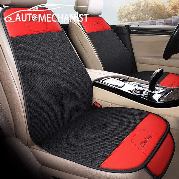 

car seat covers linen cover auto backrest protector pad mat for automobile front cushion styling universal size anti-slip