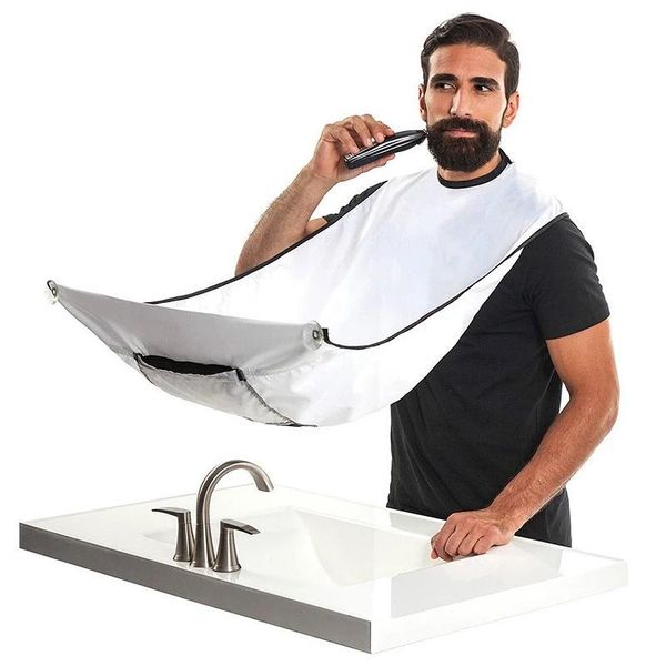 

aprons factory promation male beard shaving apron care clean hair bibs shaver holder bathroom organizer gift