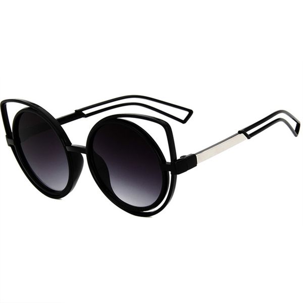

sunglasses cat eye women brand designer twin-beam mirror sun glasses vintage female lentes de sol mujer uv400, White;black