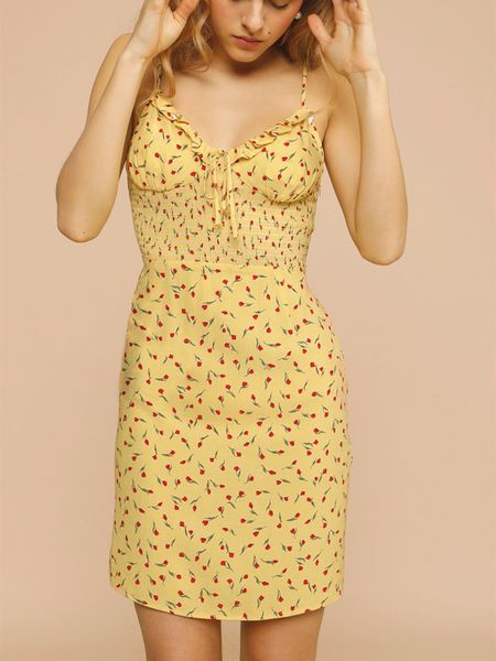 

casual dresses women floral sling mini dress 100% viscose 2021 spring summer ladies spaghetti strap holiday short 7keh, Black;gray