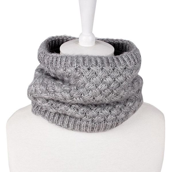 

scarves 2021 arrival autumn winter ring scarf women men solid color neck thick warm boys girls 24*22cm, Blue;gray